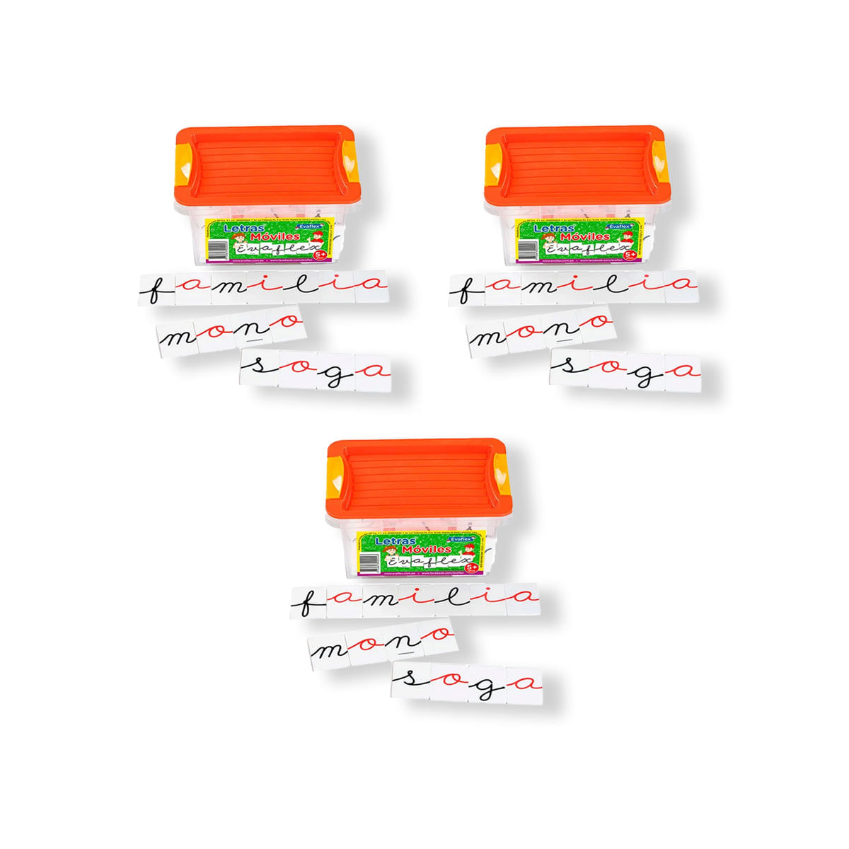 3 UNID LETRA MOVIL X105 PCS