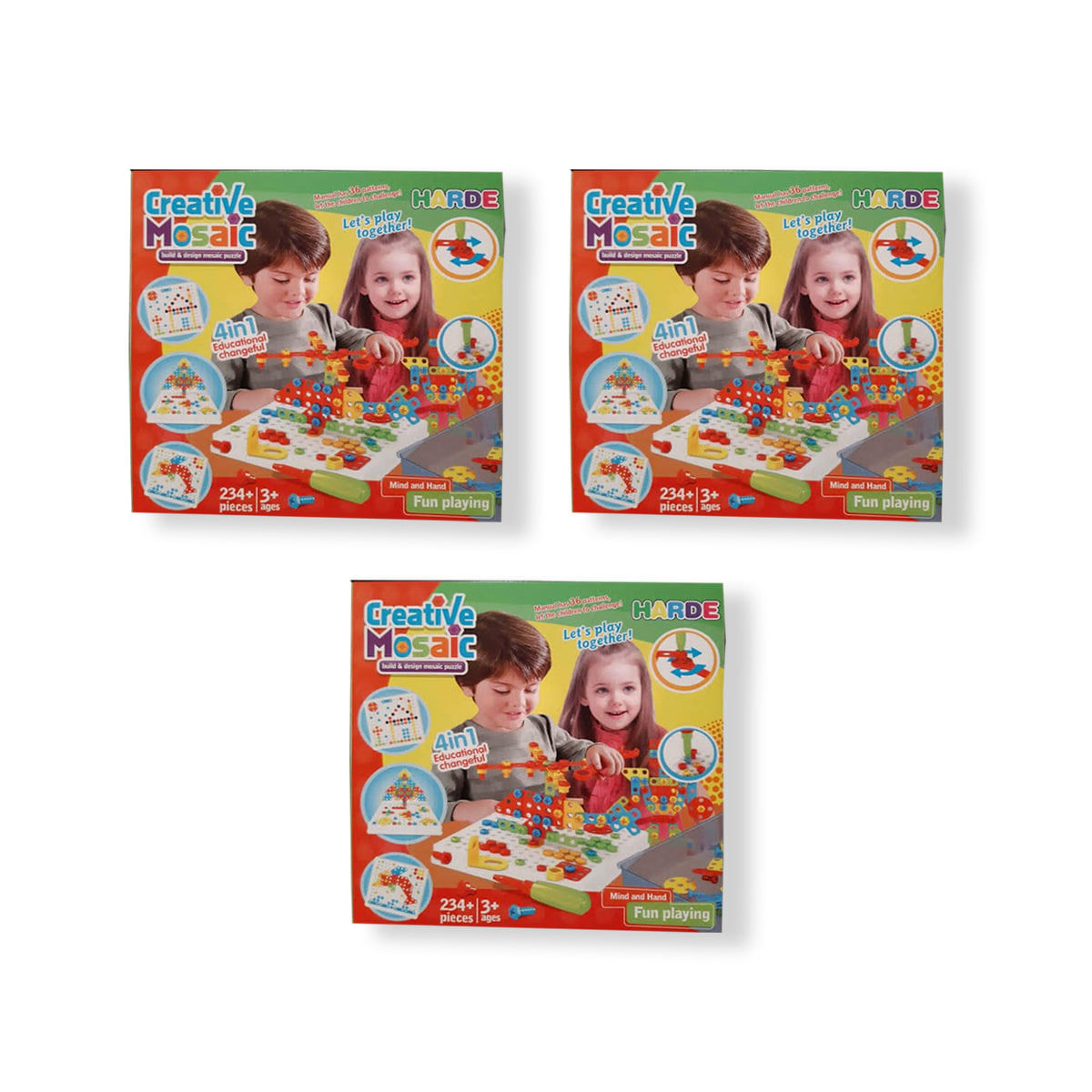 3 UNID MOSAICO NARANJA 234 PCS