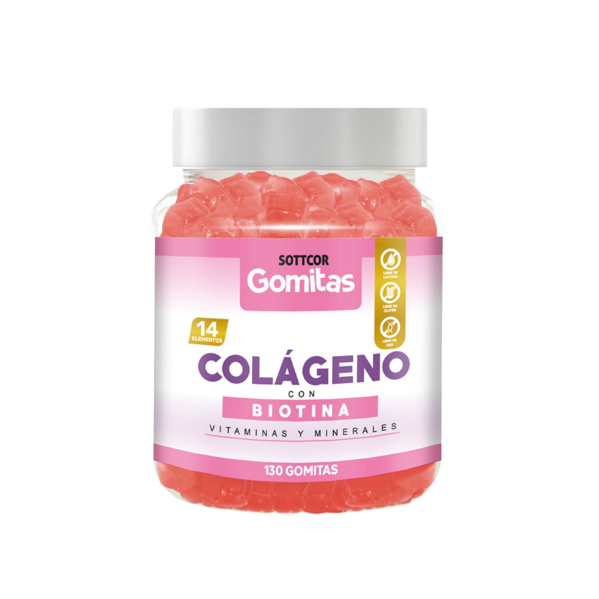 Gomitas Adultos Colágeno y Biotina Sottcor 130 Gomitas