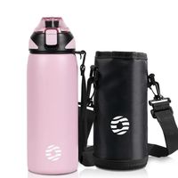 FJbottle - Botella de agua KJ-SF-600-PINK con aislamiento y tapa tritán 600ml - Rosa