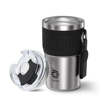 FJBottle - Taza térmica de café con aislamiento de acero inoxidable 400ml-Plata