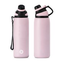 FJBottle - Botella de agua deportiva KJ-LK-800-PINK con aislamiento y tapa magnética 800ml Rosa