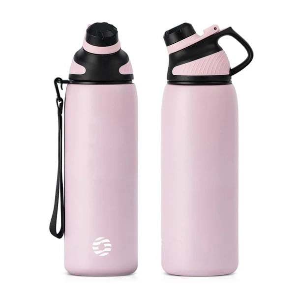 FJBottle - Botella de agua deportiva KJ-LK-800-PINK con aislamiento y tapa magnética 800ml Rosa