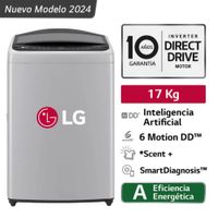Lavadora LG AI DD 17KG WT17DV6T Gris