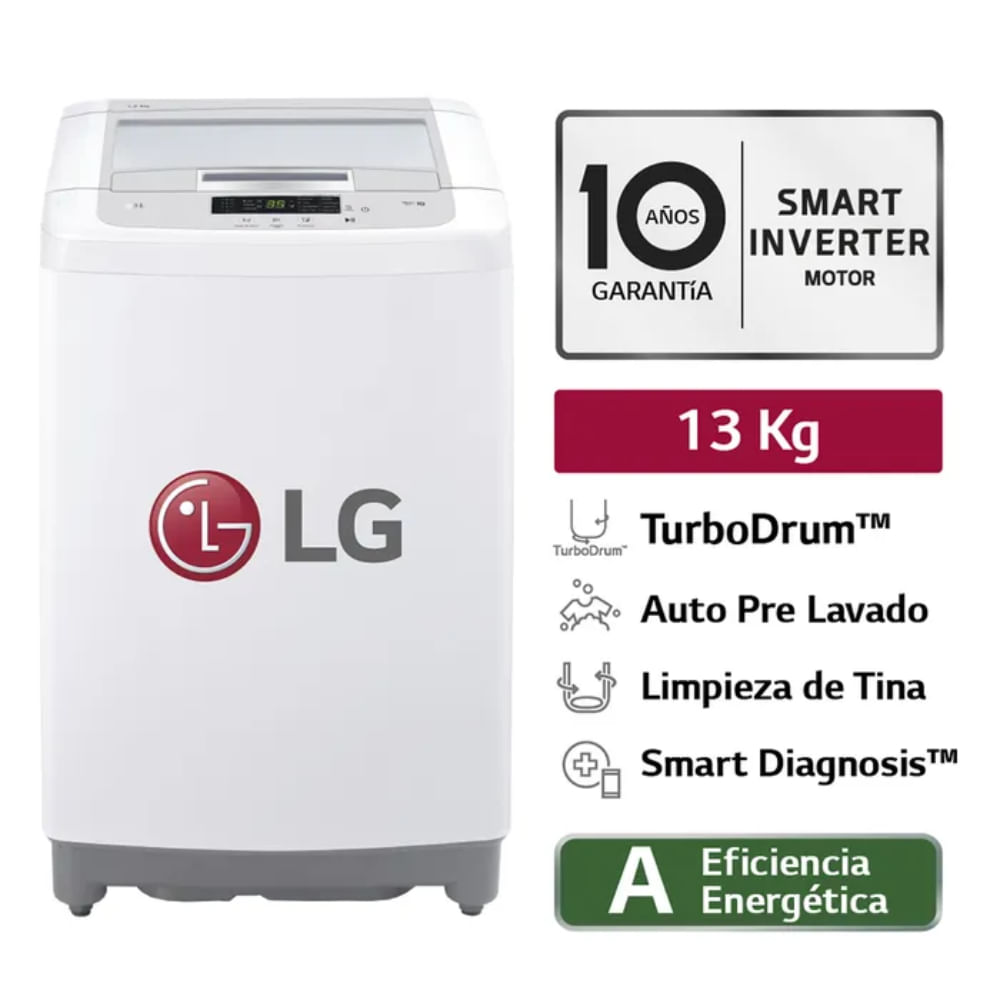 LAVADORA LG CARGA SUPERIOR 13KG WT13WPBK