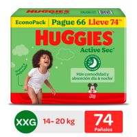 Pañales Huggies Bigpack Active Sec Talla XXG