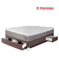Cama con Cajones Balanzze 2 Plazas Choco Bipanel
