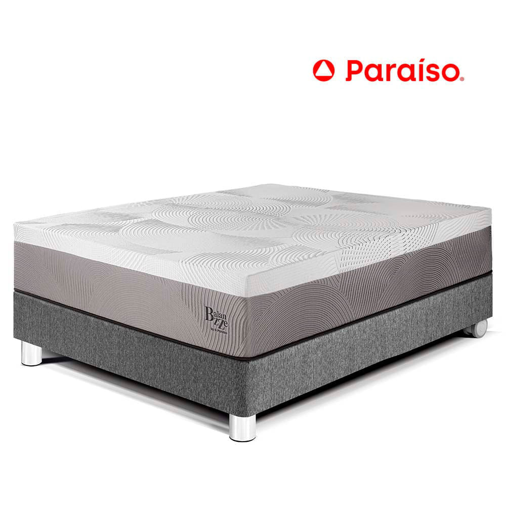 Cama Balanzze 2 Plazas Gris Bipanel