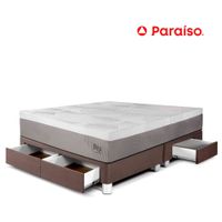 Cama con Cajones Balanzze King Choco Bipanel