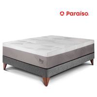 Cama Europea Balanzze 1.5 Plazas Gris Bipanel