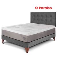 Dormitorio Europeo Balanzze 2 Plazas Gris Bipanel