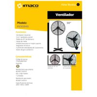 ventilador industrial imaco 30"" pulgadas FS30240 - MEGA IMPORT