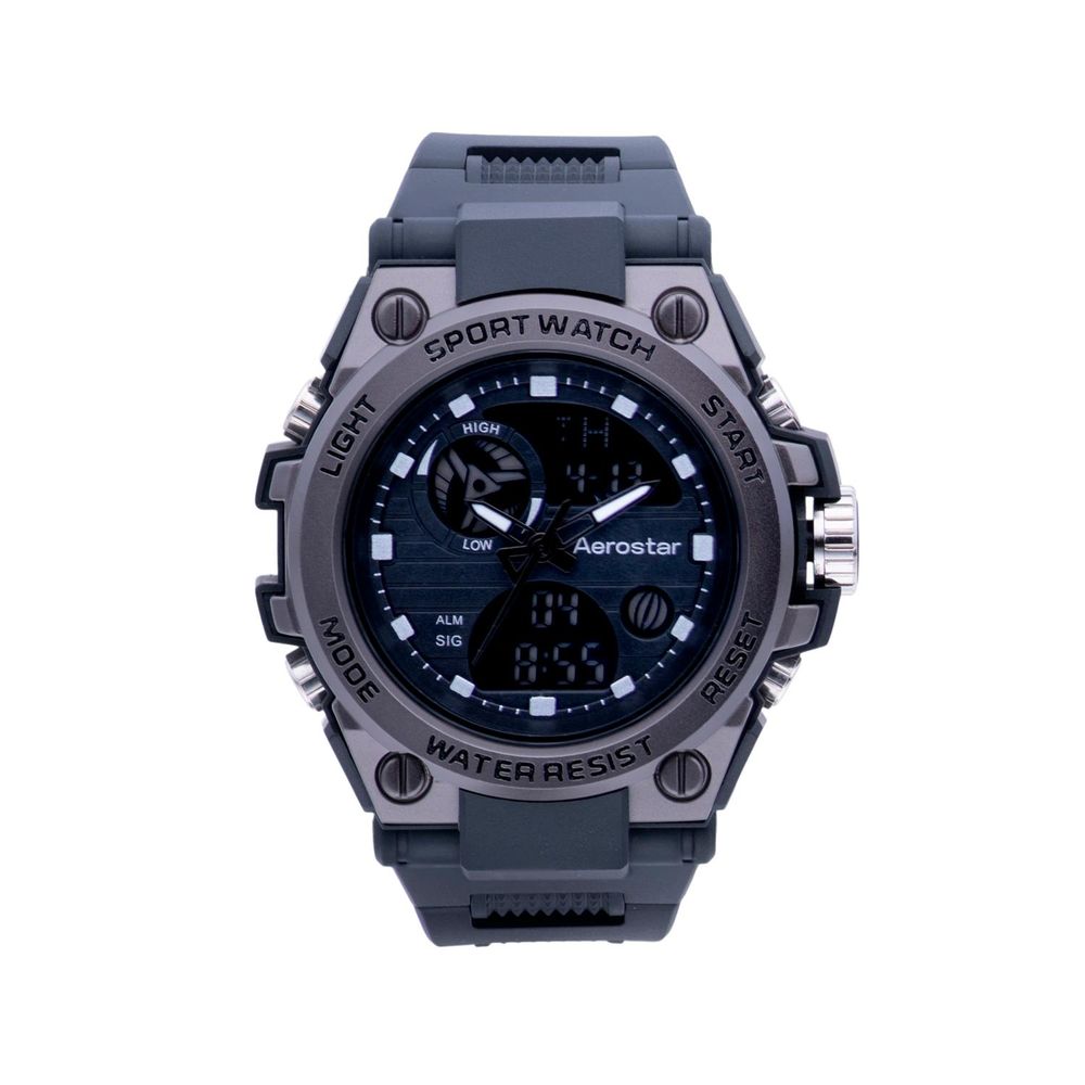 Reloj Aerostar Ae50006Bk Hombre Negro Digital