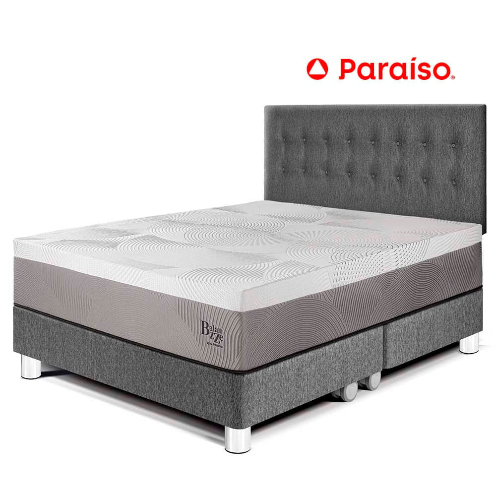 Dormitorio Balanzze King Gris Bipanel
