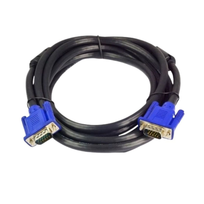 CABLE VGA A VGA 5MTS 15 PINES C/ DOBLE FILTRO MACHO A MACHO