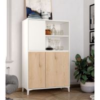 Vitrina Alta Kiara color Blanco/Duna TU MESITA