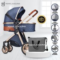 Coche Travel System «SIENA» y Mochila Pañalera Azul