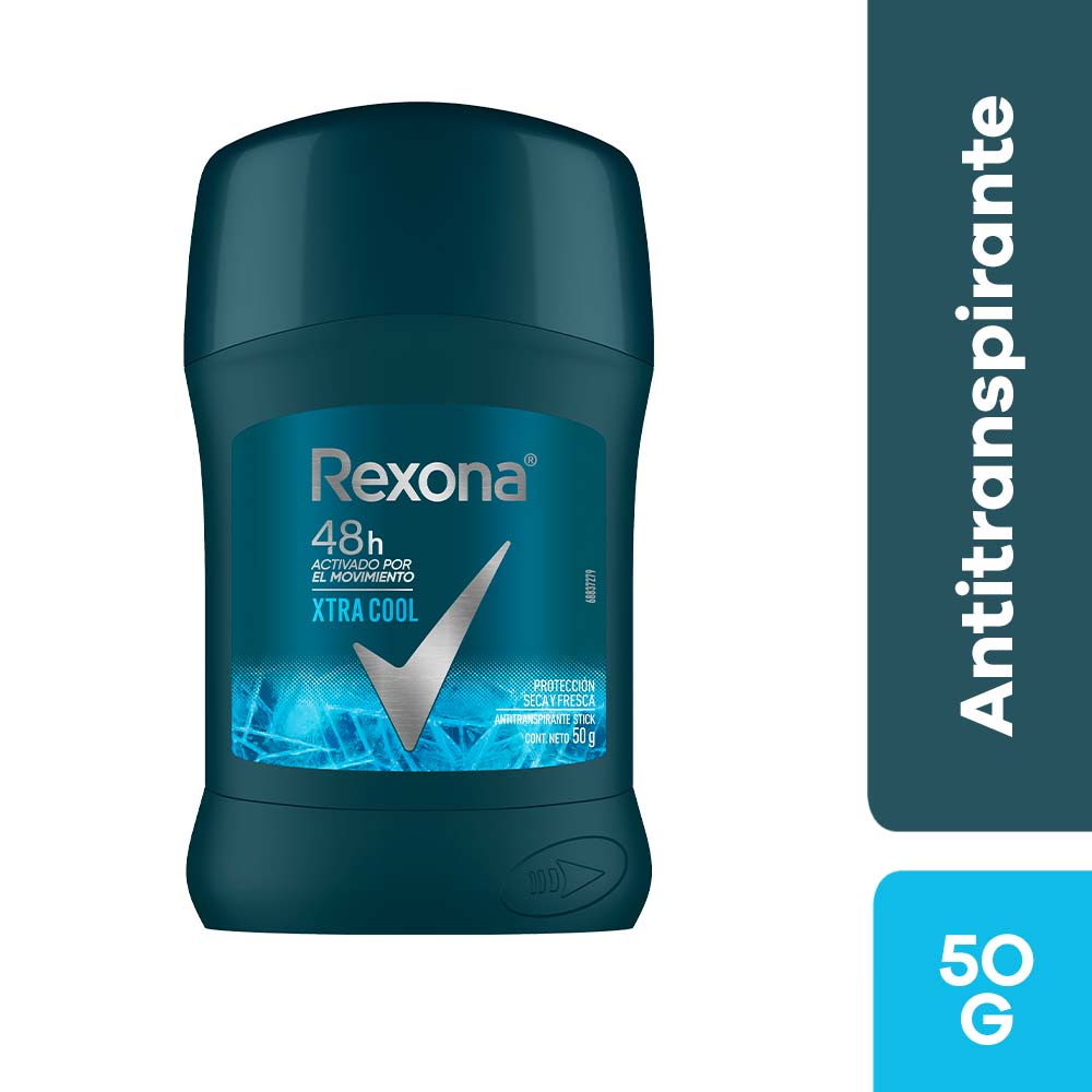 Desodorante Barra Rexona Men Xtra Cool - Frasco 50 G