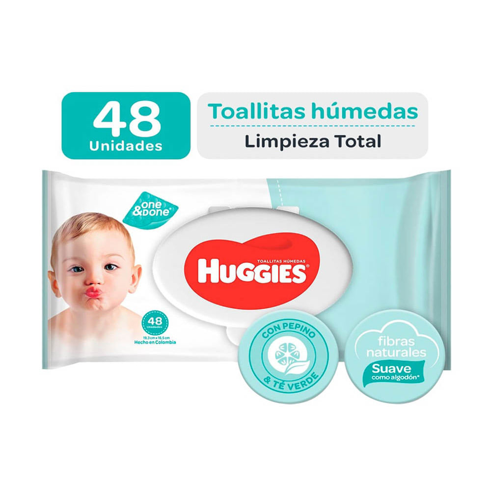 Toalla Húmeda Huggies One&Done - Bolsa 48 UN