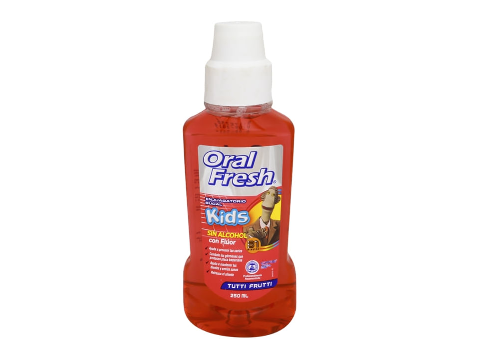 Enjuague Bucal Oral Fresh Kids Sabor Tutti Fruti - Frasco 250 ML