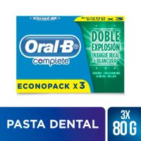 Pasta Dental Oral-B Complete - Pack 3 UN