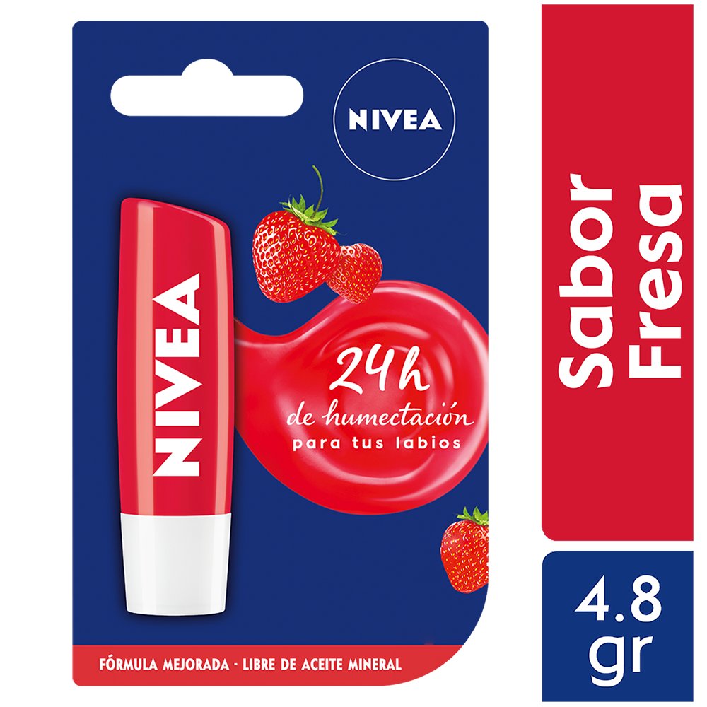 Protector Labial Morango Fresa Shine Nivea - Unidad 1 UN