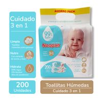 Pack Toallitas Húmedas Neopan 99% Agua