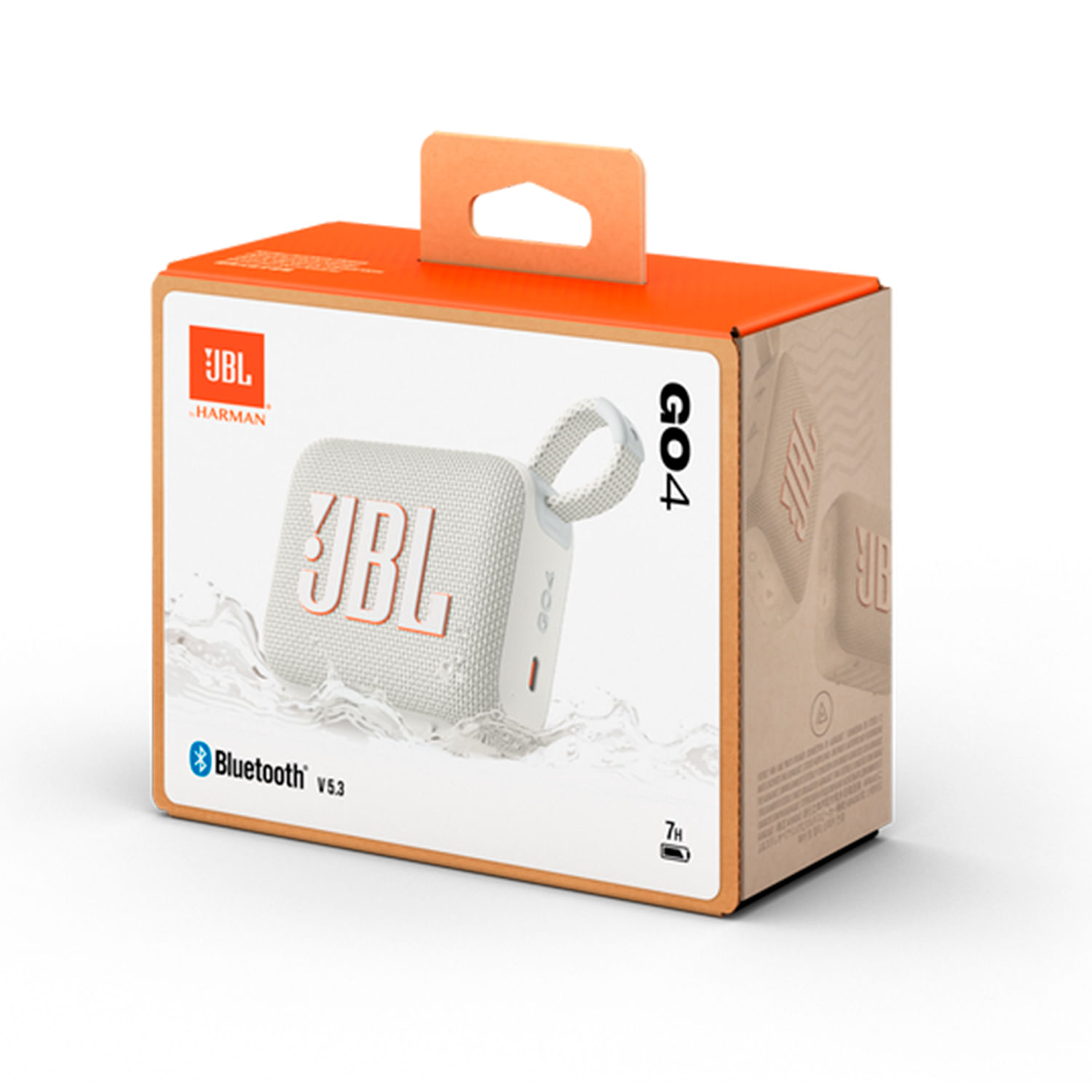 PARLANTE JBL BLUETOOTH GO 4 RESISTENTE AL POLVO Y AGUA IP67 BLANCO