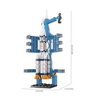 Bloques Centro De lanzamiento Lander Lunar 130 Piezas Azul
