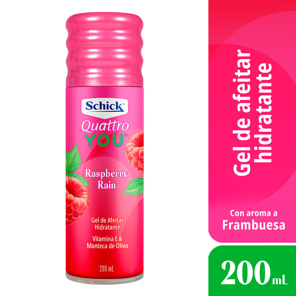 Gel de Afeitar Hidratante Shick Quattro Frambuesa