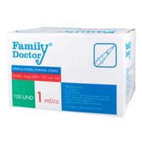 Jeringa Estéril de un solo uso  x 1mL Aguja 26G x 1/2