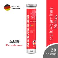 Multivitaminas para niños Vitamins For Life Tableta Efervescente Sabor Frambuesa