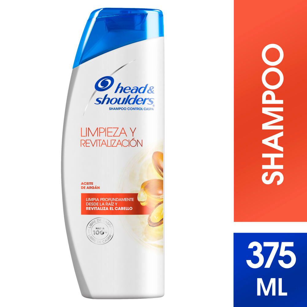 Shampoo Head & Shoulders Limpieza y Revitalización con Aceite de Argán - Frasco 375 ML