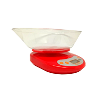BALANZA DIGITAL GRAMERA PARA COCINA OPALUX 1G A 5KG ROJO
