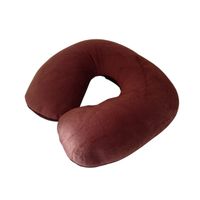 ALMOHADA COJIN PARA CUELLO EN U CON BOLITAS VISCOELÁSTICAS MARRON