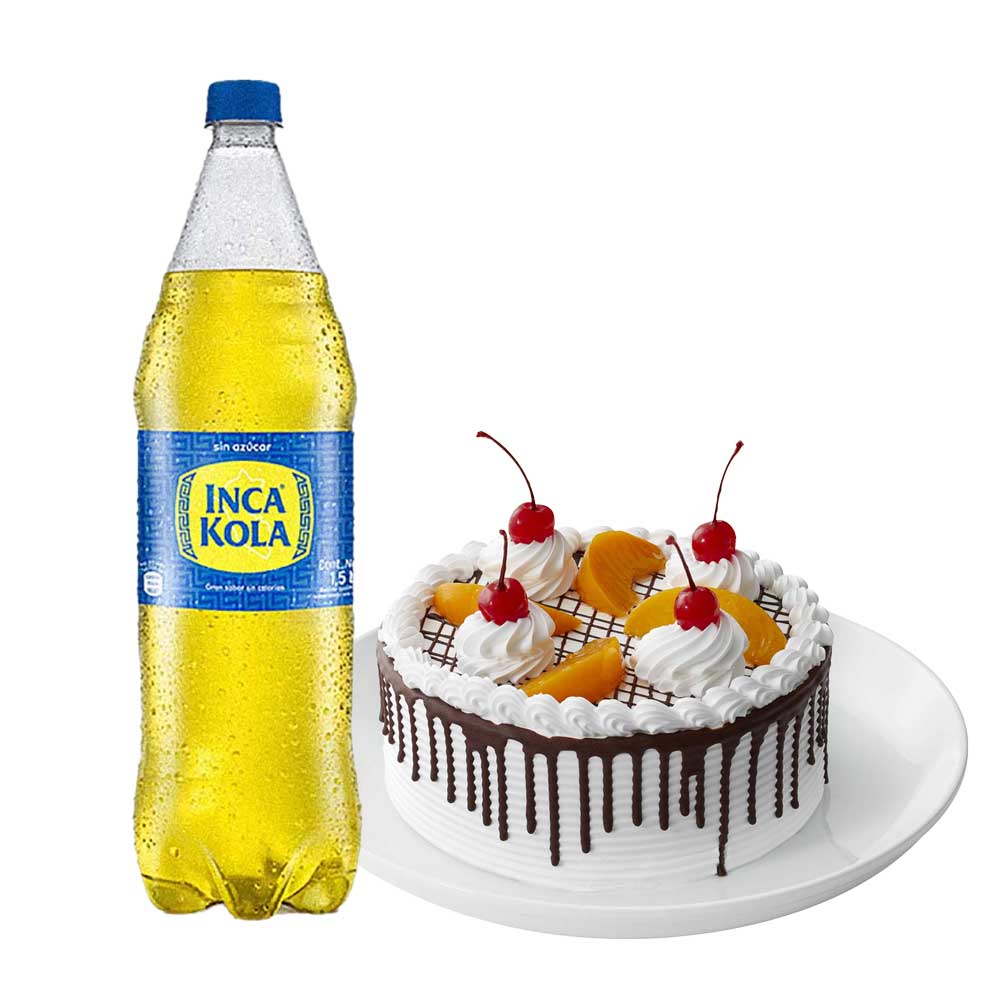 Pack Torta Chantilly con Furtas Chica LA FLORENCIA 1un + Gaseosa INCA KOLA Sin Azúcar Botella 1.5L