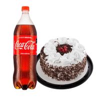 Pack Torta Selva Negra Chica LA FLORENCIA 1un + Gaseosa COCA COLA Botella 1.5L