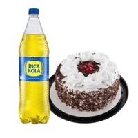Pack Torta Selva Negra Chica LA FLORENCIA 1un + Gaseosa INCA KOLA Sin Azúcar Botella 1.5L