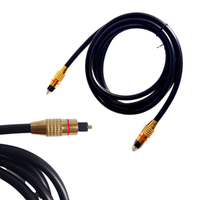 CABLE ÓPTICO, AUDIO DIGITAL DE FIBRA ÓPTICA TOSLINK 1.5MT DORADO