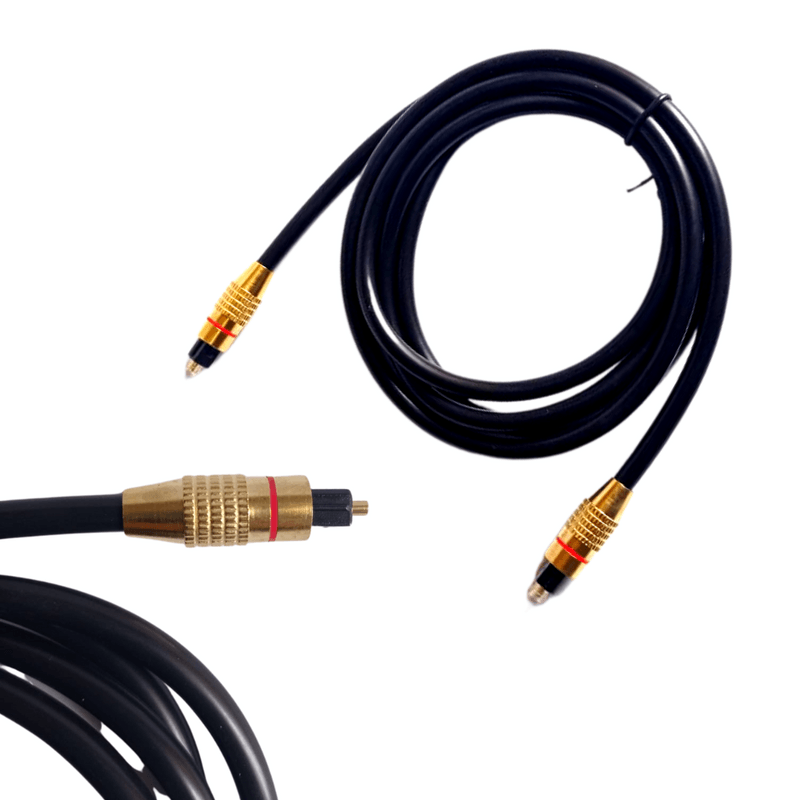 CABLE ÓPTICO, AUDIO DIGITAL DE FIBRA ÓPTICA TOSLINK 1.5MT DORADO