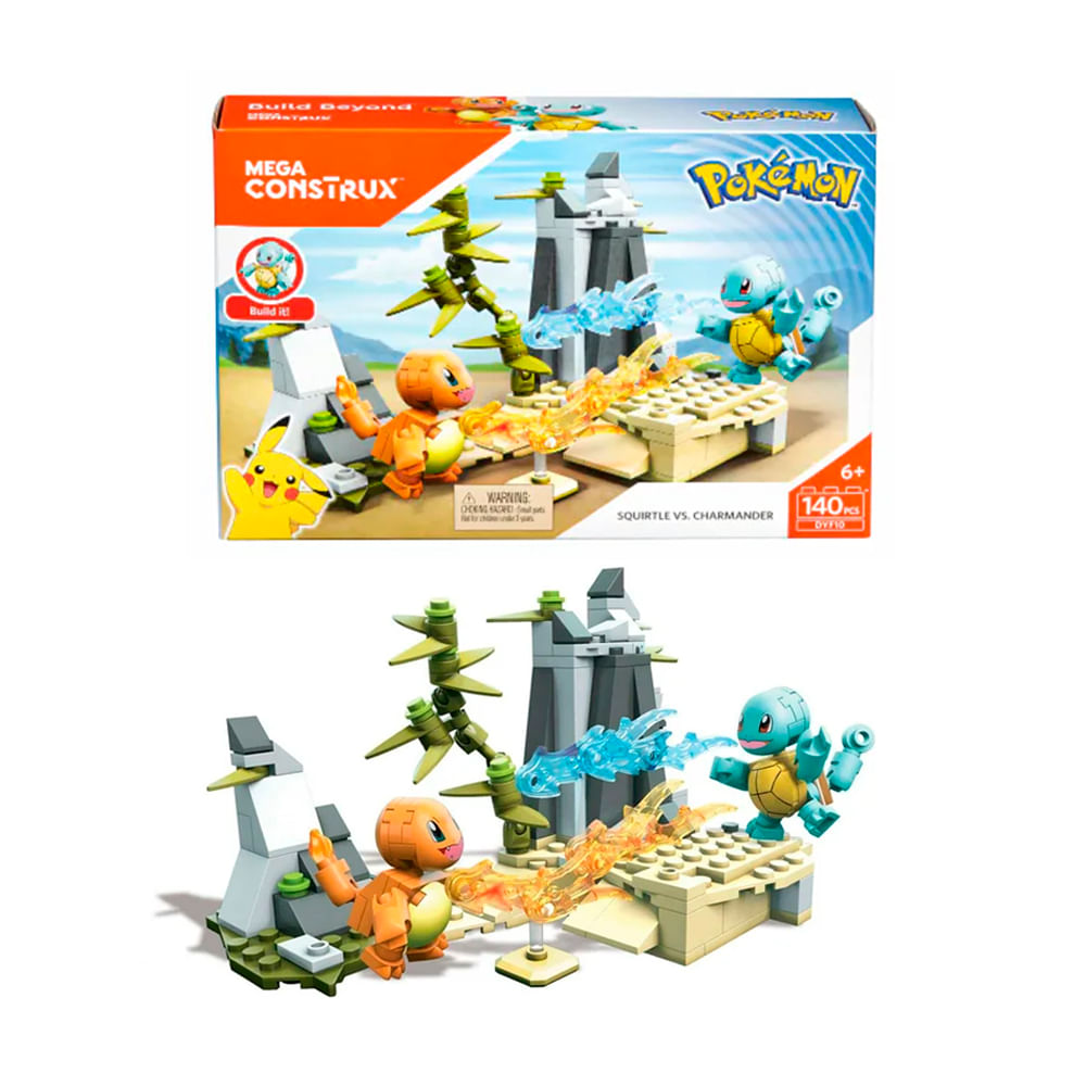 Pokemon Mega Contrux Squirtle vs Charmander