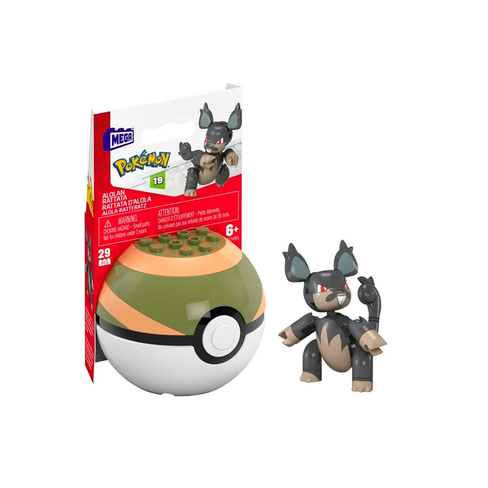 Pokemon Mega alolan Rattata Ball 29 Piezas