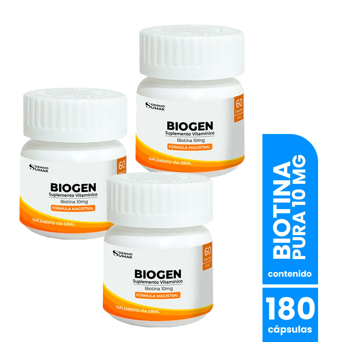 Biogen Cápsulas 60 Und - Dermo Sumak 3 Unid