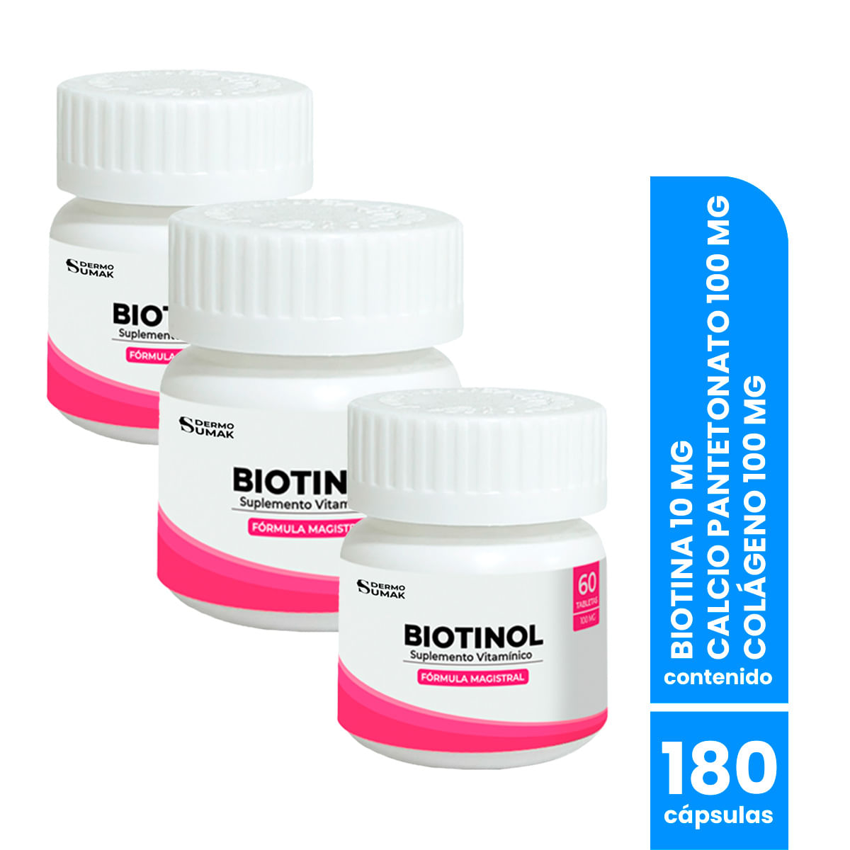 Biotinol Cápsulas 60 Und - Dermo Sumak 3 Unid