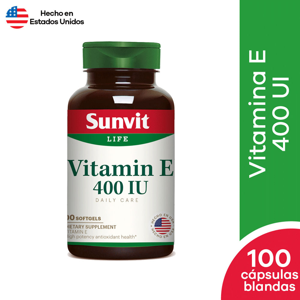Sunvit Vitamin E 400 IU Cápsula Blanda 100 und