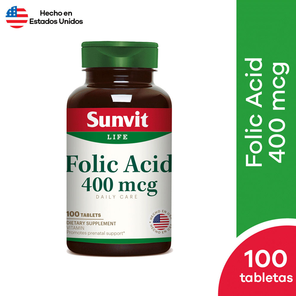 Sunvit Folic Acid 400mcg Tableta