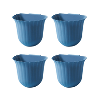 Set de 4 Cestas Maceta Multifuncional Colgante en forma de Flor