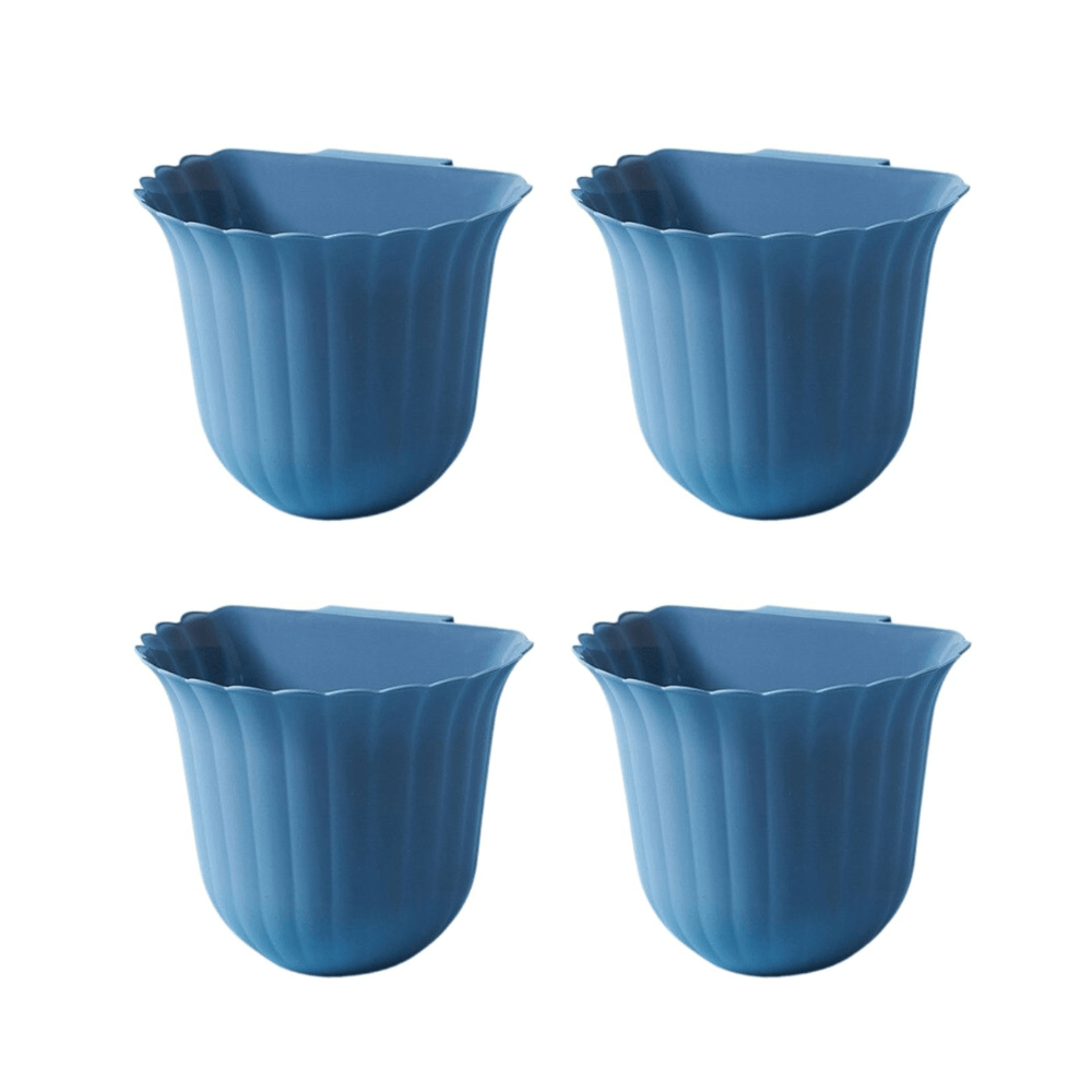 Set de 4 Cestas Maceta Multifuncional Colgante en forma de Flor