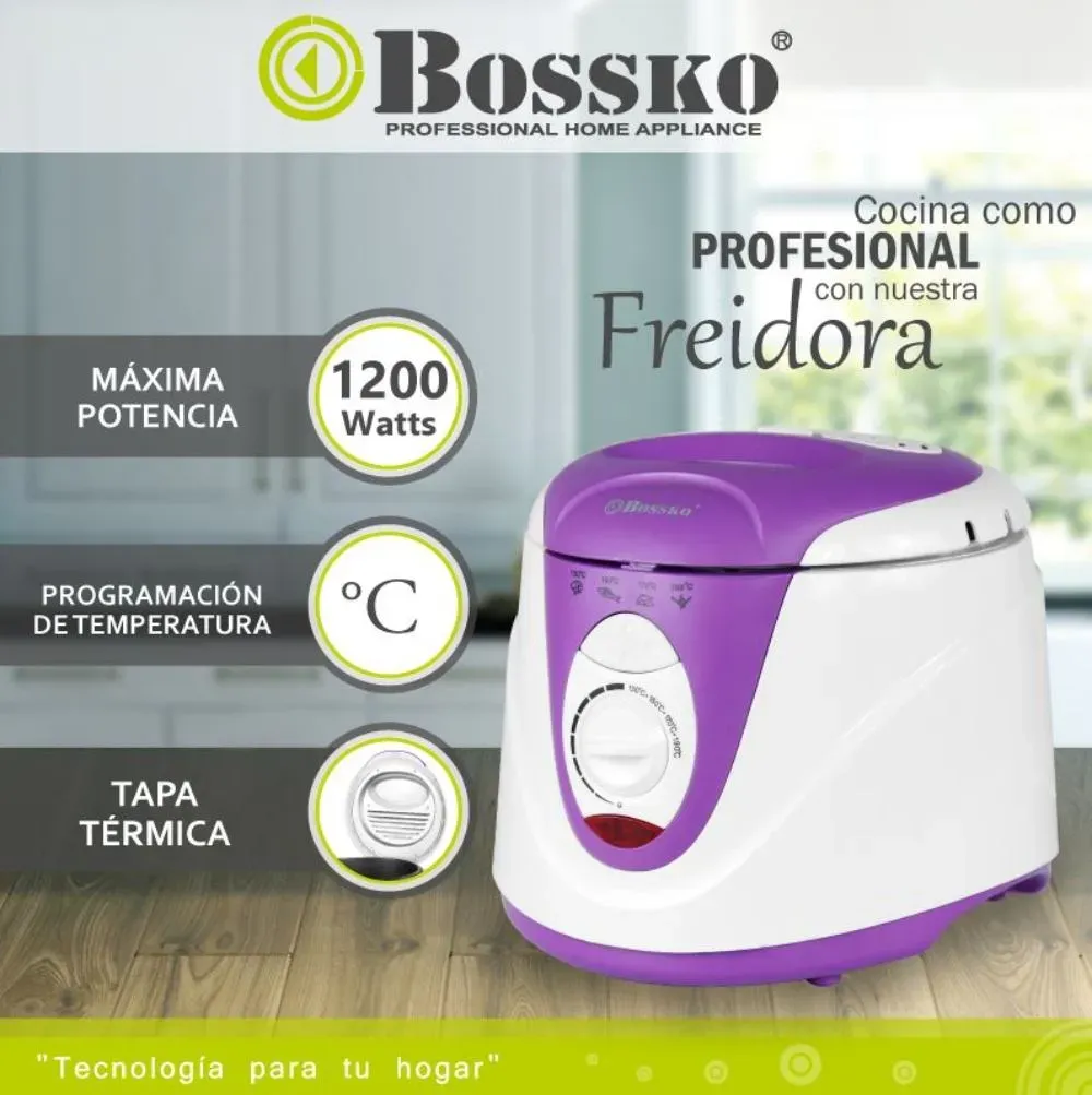 Freidora Bossko De 1200w Bk-722fr (JYA)