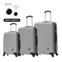 MALETAS DE VIAJE SET DE 3 ROYAL PLATA CON ITAG GPS PARA IPHONE